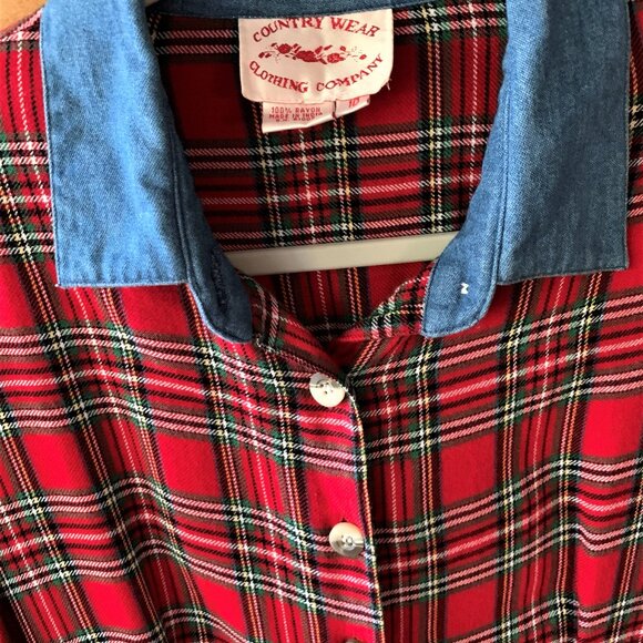 Vintage Plaid Dress and Vest - Picture 3 of 15